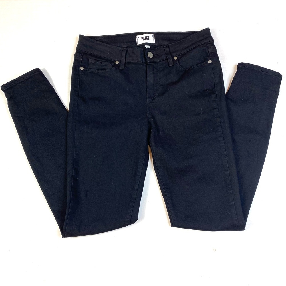 Paige Verdugo Ultra Skinny Jeans Womens Size 28 Black Denim Stretch
